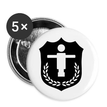 Armoiries de Kicker - Lot de 5 petits badges (25 mm) - blanc - Devant