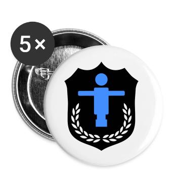 Crête de kicker - Lot de 5 petits badges (25 mm) - blanc - Devant