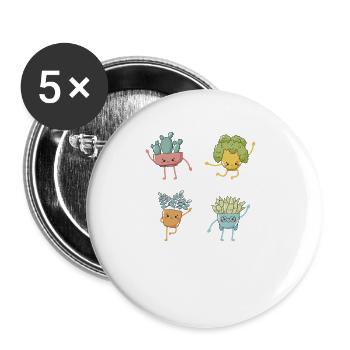 Cool plants Fun gardening plant - Buttons small 1''/25 mm (5-pack) - white - Front