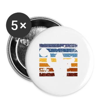 Dominate or drown Funny water polo - Buttons small 1''/25 mm (5-pack) - white - Front
