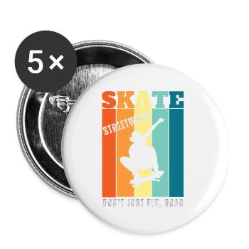 Skateborading | Don't just fly, soar - Buttons small 1''/25 mm (5-pack) - white - Front