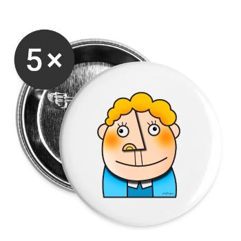 Petite princesse - Lot de 5 petits badges (25 mm) - blanc - Devant