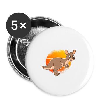 Wallaby mieux que la thérapie - Lot de 5 petits badges (25 mm) - blanc - Devant