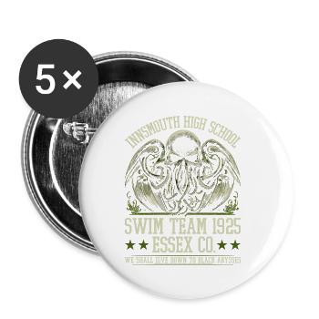 Innsmouth High School Swim Team, Cosmic Horror - Buttons klein 25 mm (5er Pack) - Weiß - Vorne