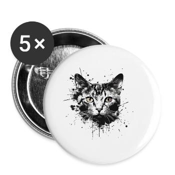 European Shorthair Cat EKH Pedigree Cat - Buttons small 1''/25 mm (5-pack) - white - Front