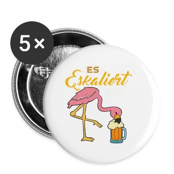 Es Eskaliert Eh - Buttons klein 25 mm (5er Pack) - Weiß - Vorne