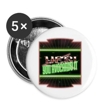blagues geek nourriture idée cadeau humour cadeau idée cadeau - Lot de 5 petits badges (25 mm) - blanc - Devant