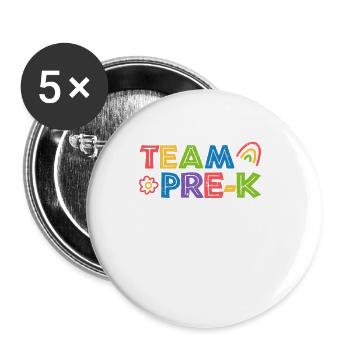 Team Pre-K Absolvent Vorschullehrer Student Zurück - Buttons klein 25 mm (5er Pack) - Weiß - Vorne