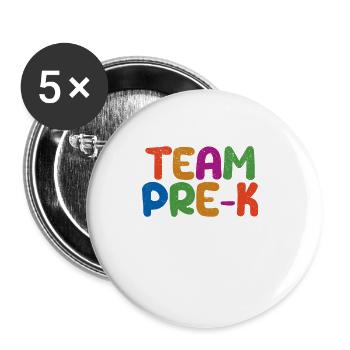 Team Pre-K Absolvent Vorschullehrer Student Zurück - Buttons klein 25 mm (5er Pack) - Weiß - Vorne