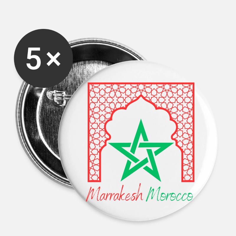 Marrakesh Morocco - design - Buttons small 1''/25 mm (5-pack) - white