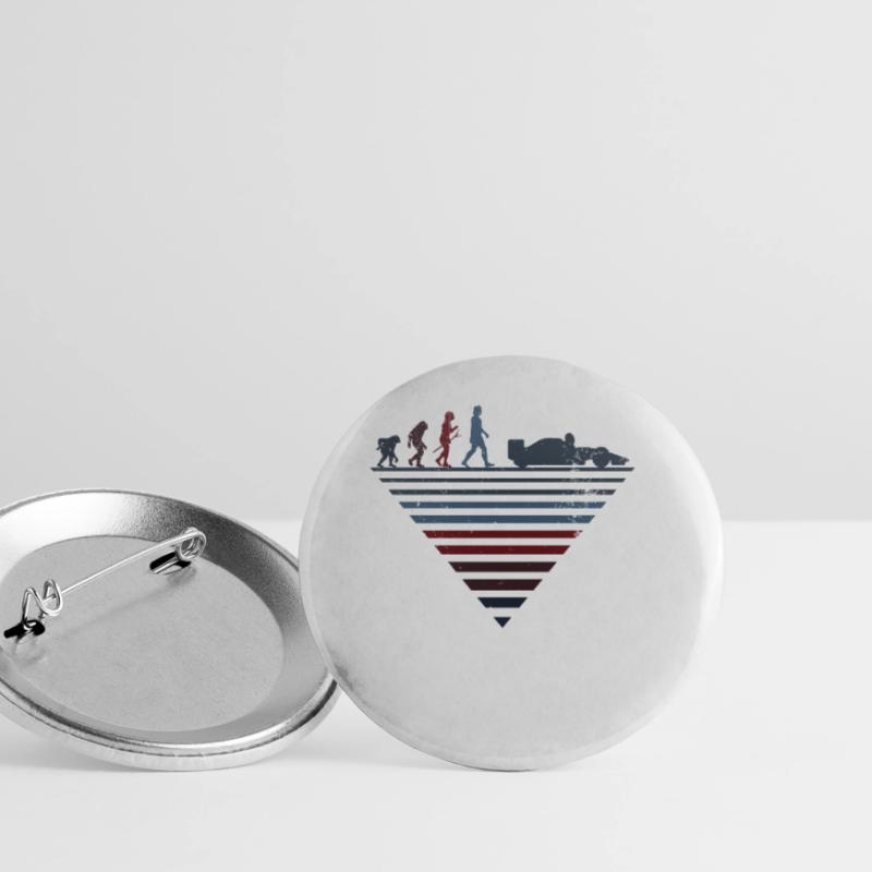 Human Evolution - Course de voitures classiques Lot de 5 petits badges (25 mm)