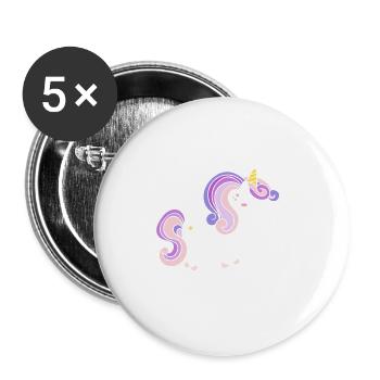 Les professeurs de mathématiques sont des professeurs de licorne drôles de mathématiques - Lot de 5 petits badges (25 mm) - blanc - Devant