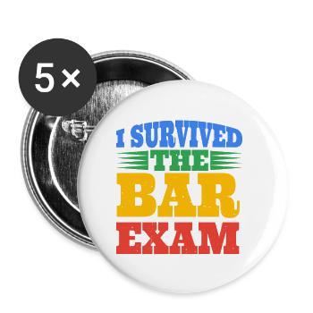 I Survived The Bar Exam 6 - Buttons klein 25 mm (5er Pack) - Weiß - Vorne