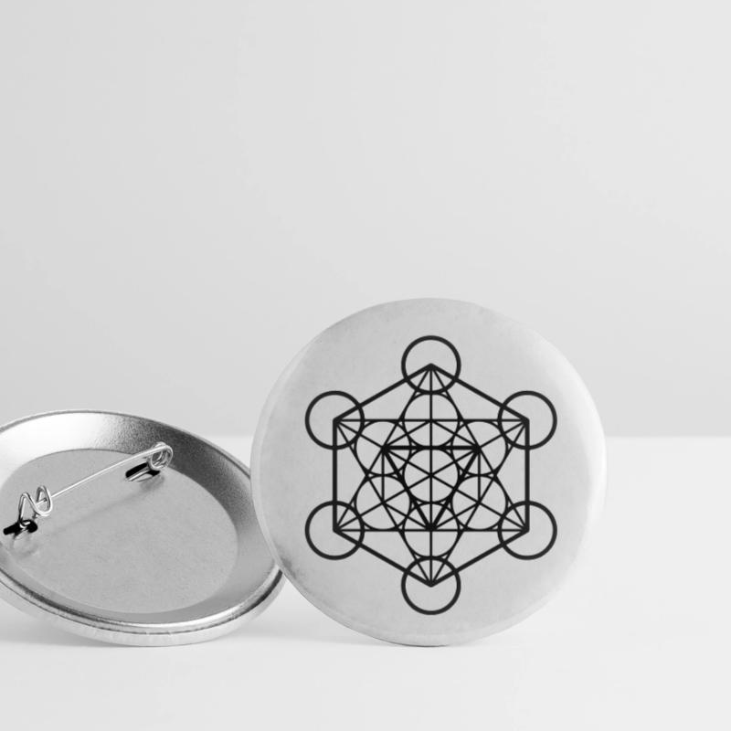 Metatron cube Buttons small 1''/25 mm (5-pack)