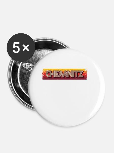 Chemnitzerin Chemnitzer Chemnitz - Buttons klein 25 mm (5er Pack) - Weiß