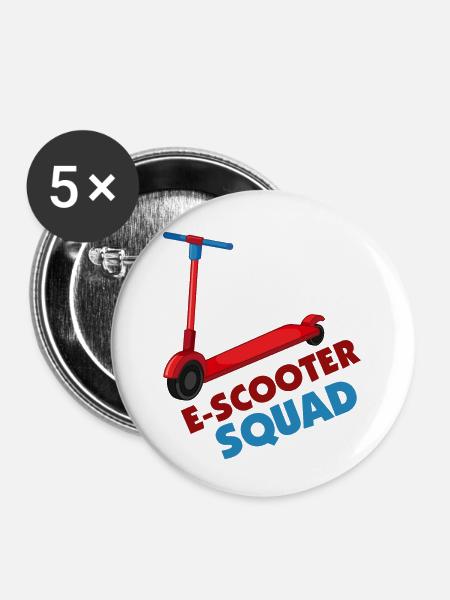 E-Scooter Roller Scooter - Buttons klein 25 mm (5er Pack) - Weiß