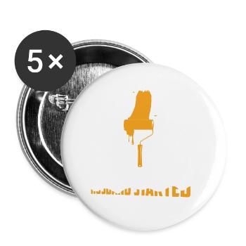 I Finish What Your Husband Started Job Professiona - Buttons small 1''/25 mm (5-pack) - white - Front