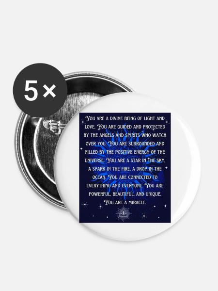 Astrologie Spruch Englisch - Buttons klein 25 mm (5er Pack) - Weiß