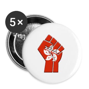 Hongkong-Flagge Country Pride Ureinwohner-Abstammung - Buttons klein 25 mm (5er Pack) - Weiß - Vorne