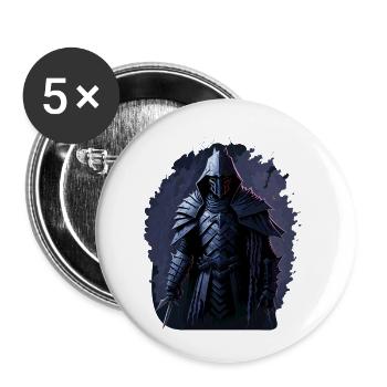 Dark knight templar - Buttons small 1''/25 mm (5-pack) - white - Front