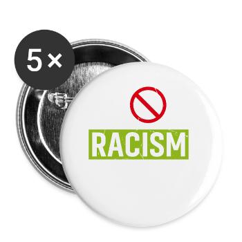 Stop Racism Now - Buttons small 1''/25 mm (5-pack) - white - Front