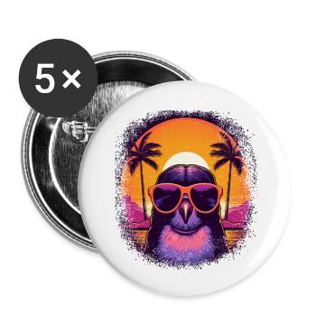 christmas gift birthday present winter - Buttons klein 25 mm (5er Pack) - Weiß - Vorne