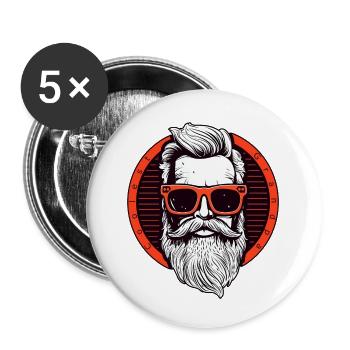 Coolest Grandpa - Buttons klein 25 mm (5er Pack) - Weiß - Vorne