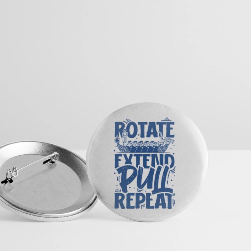 Rotate Extend Pull Repeat - Drachenboot Buttons klein 25 mm (5er Pack)