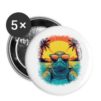 awesome gift idea present idea - Buttons klein 25 mm (5er Pack) - Weiß - Vorne