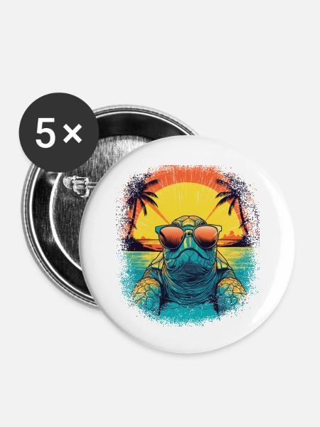 awesome gift idea present idea - Buttons klein 25 mm (5er Pack) - Weiß
