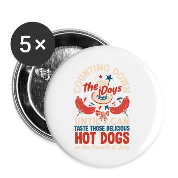 Counting down the days until I can taste those - Buttons small 1''/25 mm (5-pack) - white - Front