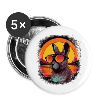 T-shirts Boyfriend Funny Girlfriend - Lot de 5 petits badges (25 mm) - blanc - Devant