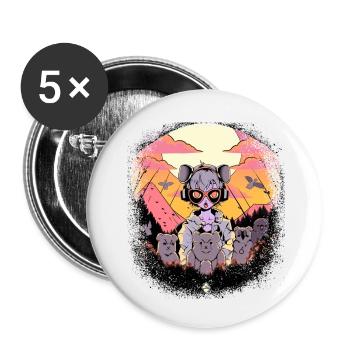 fashion nature conservation statement down under - Buttons klein 25 mm (5er Pack) - Weiß - Vorne
