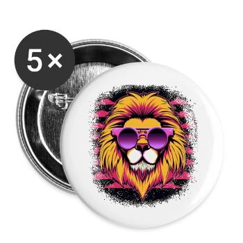 Big Cat Bday Vêtements chrétiens les plus vendus - Lot de 5 petits badges (25 mm) - blanc - Devant