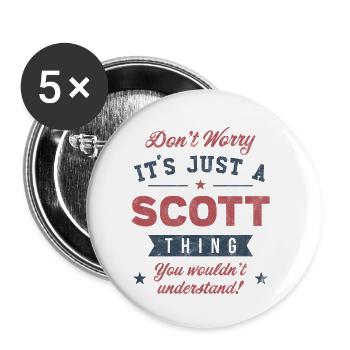 Its a Scott thing - Buttons small 1''/25 mm (5-pack) - white - Front