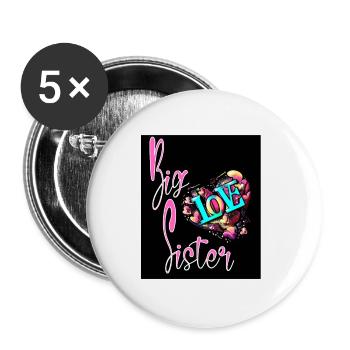 GROSSE SCHWESTER,T-SHIRT - Buttons klein 25 mm (5er Pack) - Weiß - Vorne
