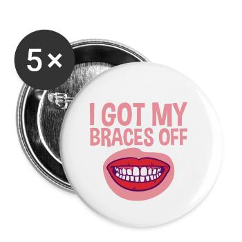 J’ai enlevé mes broches 4 - Lot de 5 petits badges (25 mm) - blanc - Devant