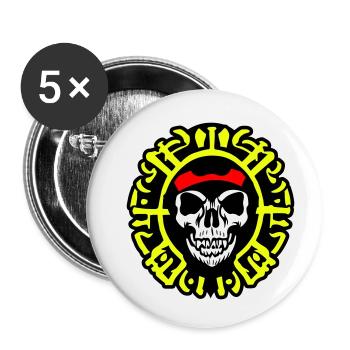 Medaille der Schande - Buttons klein 25 mm (5er Pack) - Weiß - Vorne