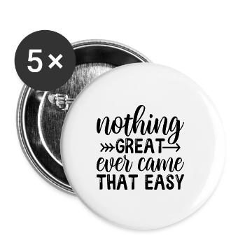 Citations de motivation inspirantes Dictons - Lot de 5 petits badges (25 mm) - blanc - Devant