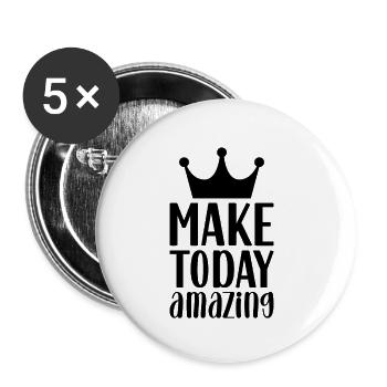 Citations de motivation inspirantes Dictons - Lot de 5 petits badges (25 mm) - blanc - Devant