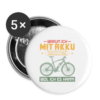 Why do I drive with a battery? Because I can! Electr - Buttons small 1''/25 mm (5-pack) - white - Front