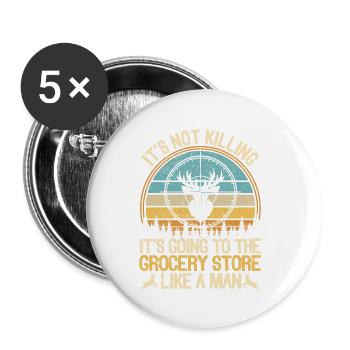 It's not about killing, it's about how a - Buttons small 1''/25 mm (5-pack) - white - Front