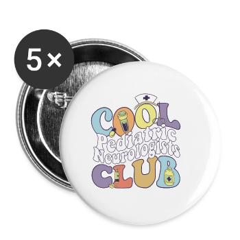 Cool Pediatric Neurologists Club Pedia Squad - Buttons small 1''/25 mm (5-pack) - white - Front