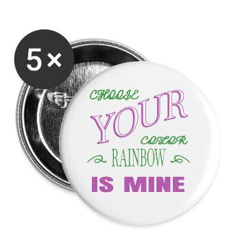 Féminisme LGBTQ humour génial LGBTQI et plaisir heureux - Lot de 5 petits badges (25 mm) - blanc - Devant