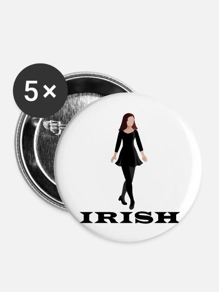 Dancing Dance Music - Buttons klein 25 mm (5er Pack) - Weiß