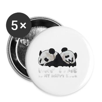 Bedtime is my happy hour - Buttons small 1''/25 mm (5-pack) - white - Front