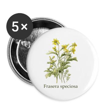 Frasera speciosa - Design for botanical - Buttons small 1''/25 mm (5-pack) - white - Front