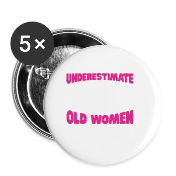 Roofer Gift Work Artisan Roofer - Buttons small 1''/25 mm (5-pack) - white - Front