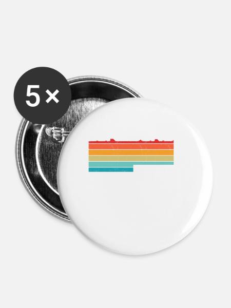 Marburgerin Marburger Marburg - Buttons klein 25 mm (5er Pack) - Weiß