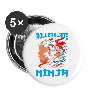 Rollerblade Ninja 6 - Buttons klein 25 mm (5er Pack) - Weiß - Vorne